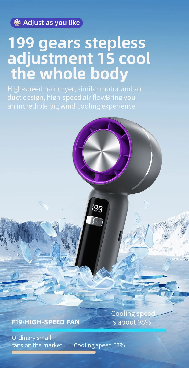 Portable Summer USB Rechargeable High-Speed Fan Electric Semiconductor Refrigeration for Outdoor Use for Hotels & RVs